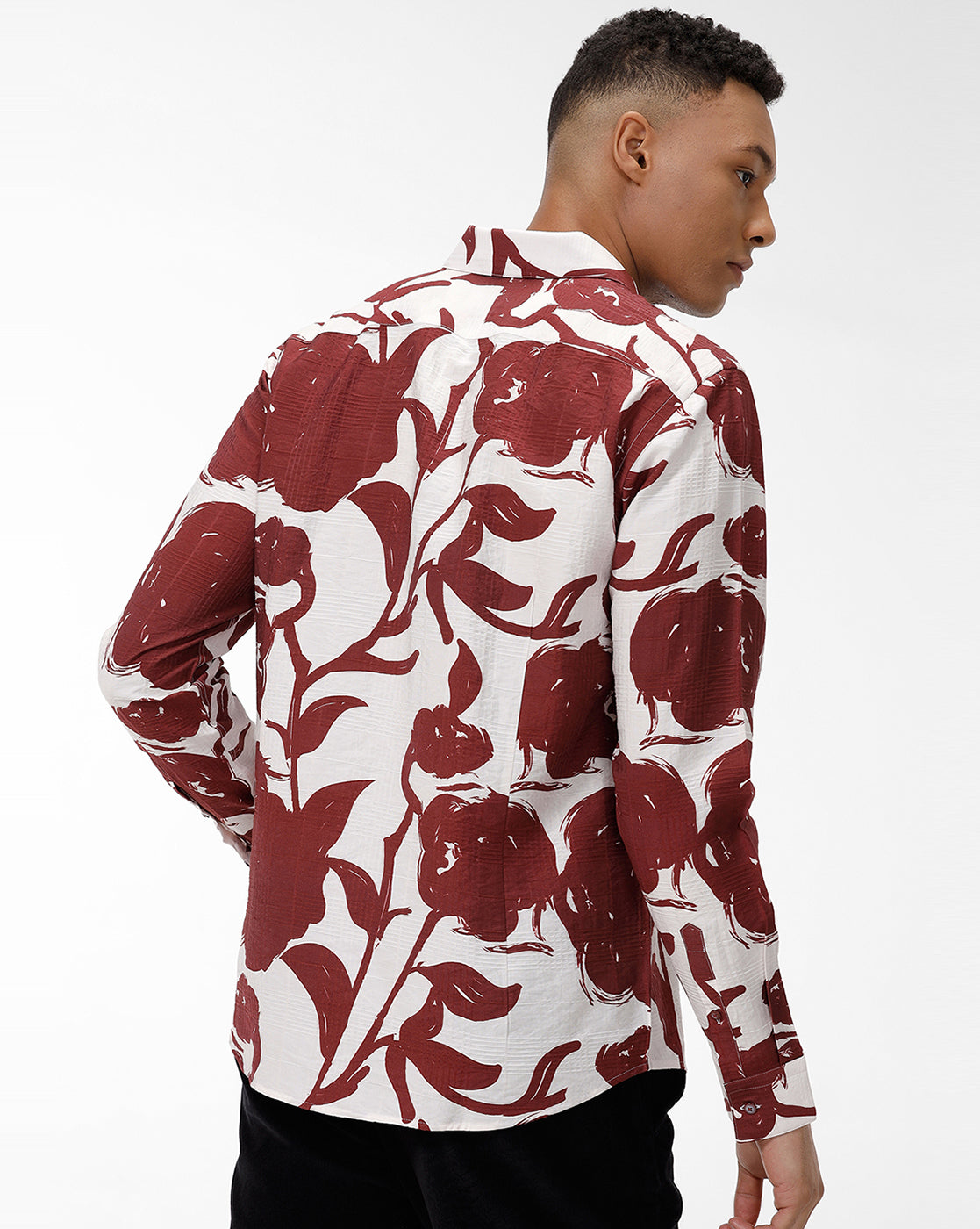 POSSUM – Marron Print Casual Shirt