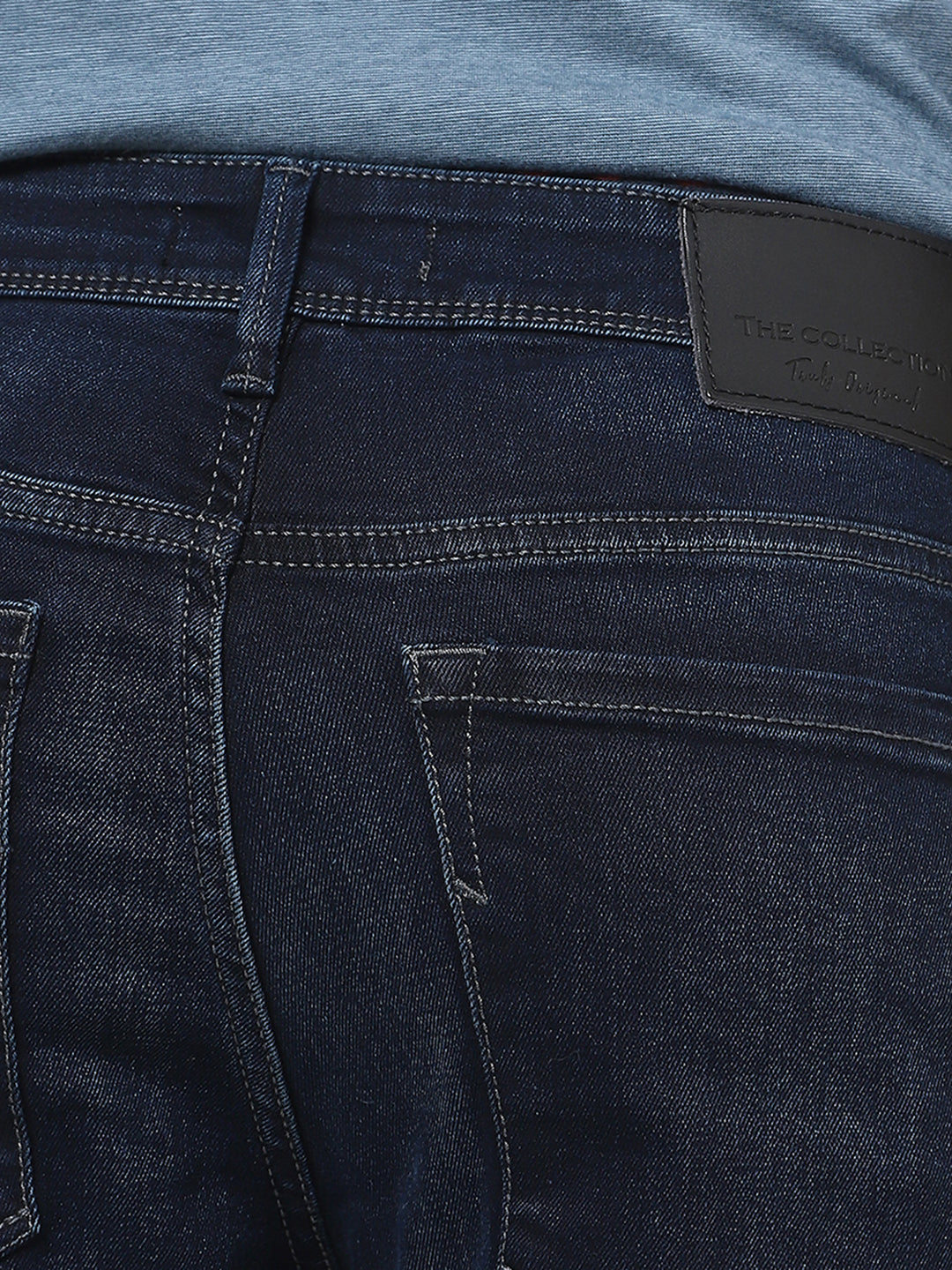 Men Slim Mid Rise Blue Jeans