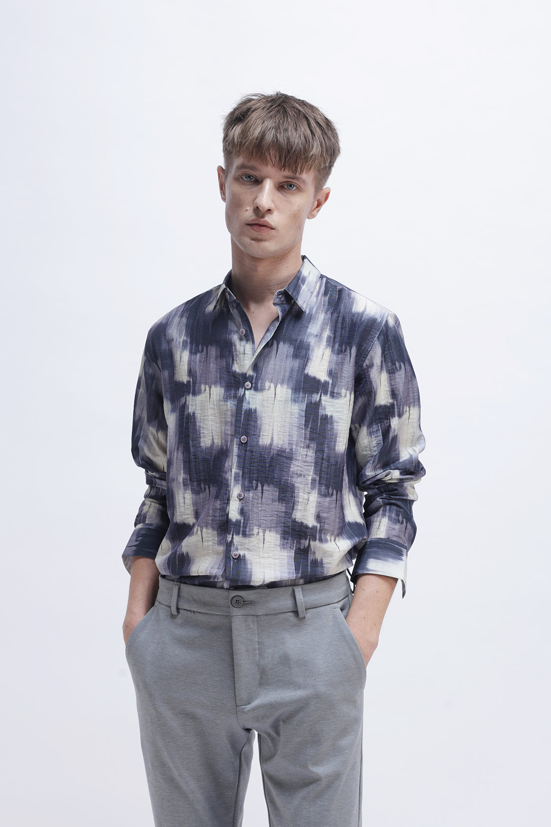 ABSTRACT PRINTED SLIM FIT SHIRT