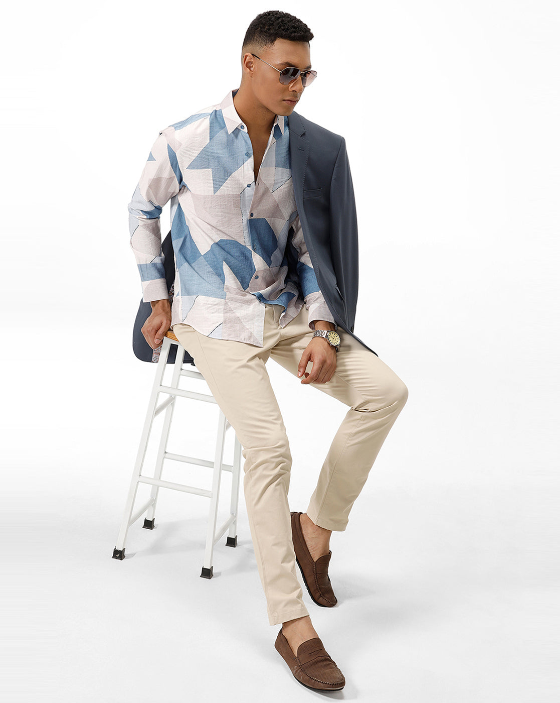 Men's Multi Abstract Print Casual Shirt