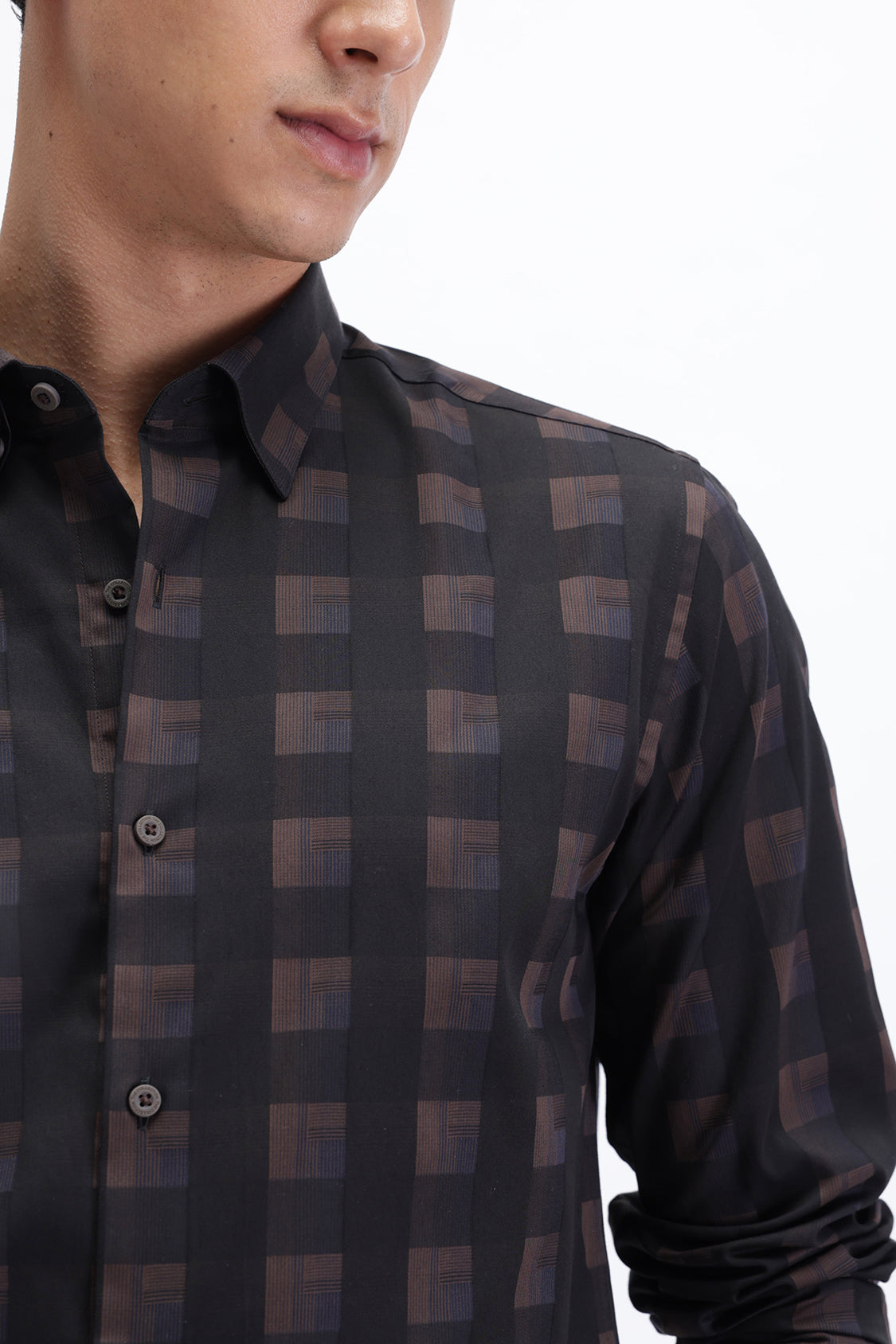 SLIM FIT CHECKERED SHIRT