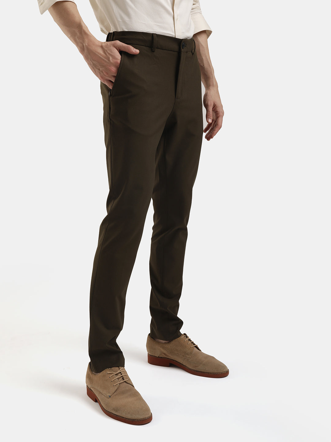 4-WAY TUTOR OLIVE STRETCH TROUSERS