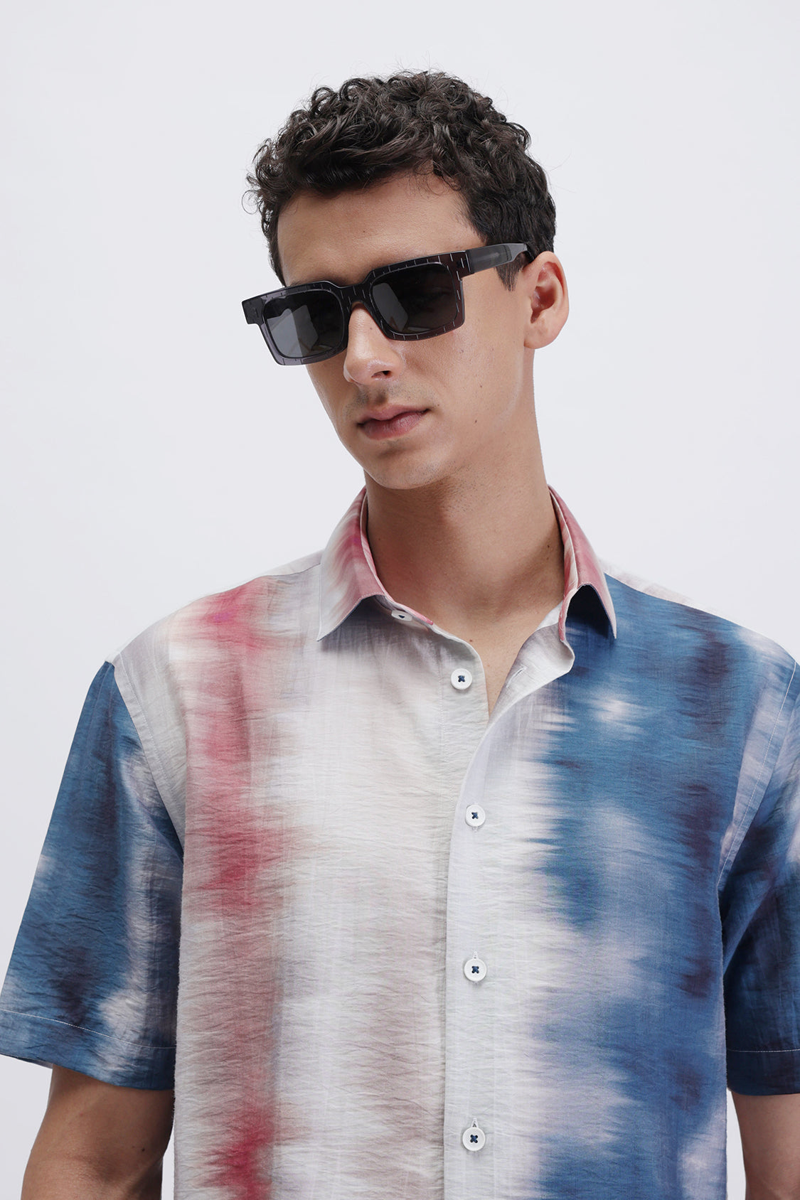 ABSTRACT STRIPED PRINTED SHIRT