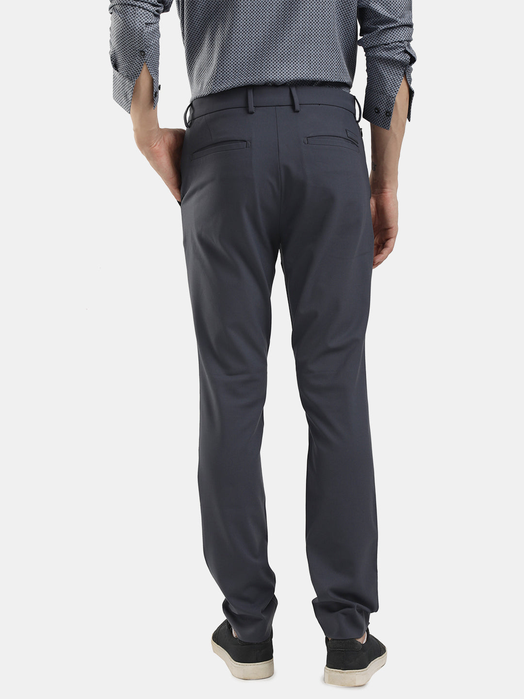COTTON STRETCH PLAIN TROUSER