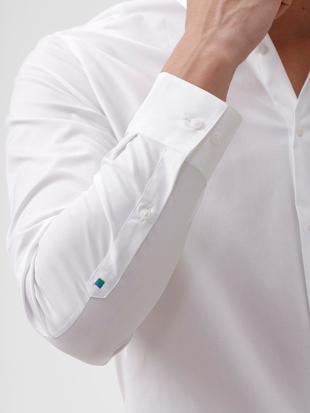 Powell Solid White Slim Fit Cotton Shirt