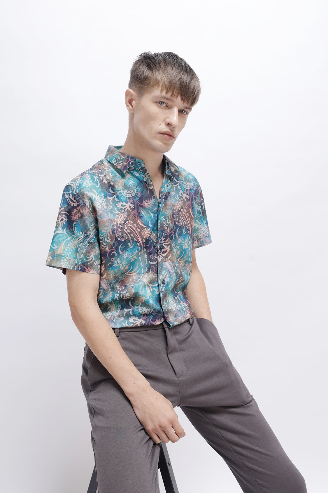ABSTRACT PAISLEY PRINT SHIRT
