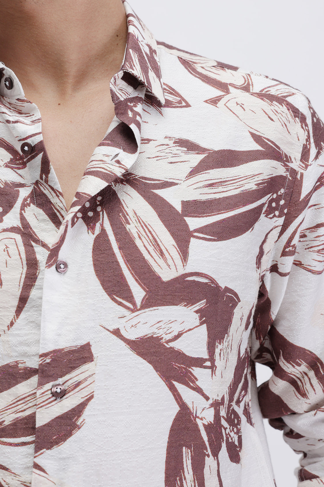 FLORAL PRINTED SLIM FIT SHIRT