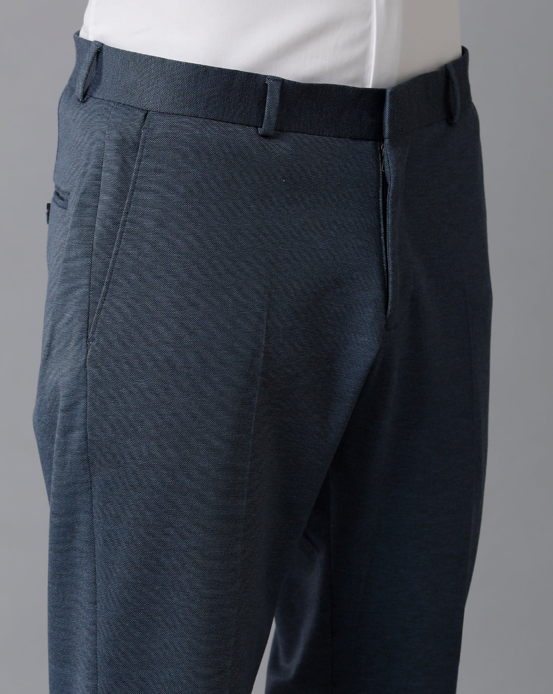 Teal Knitted Stretch Men's Trouser