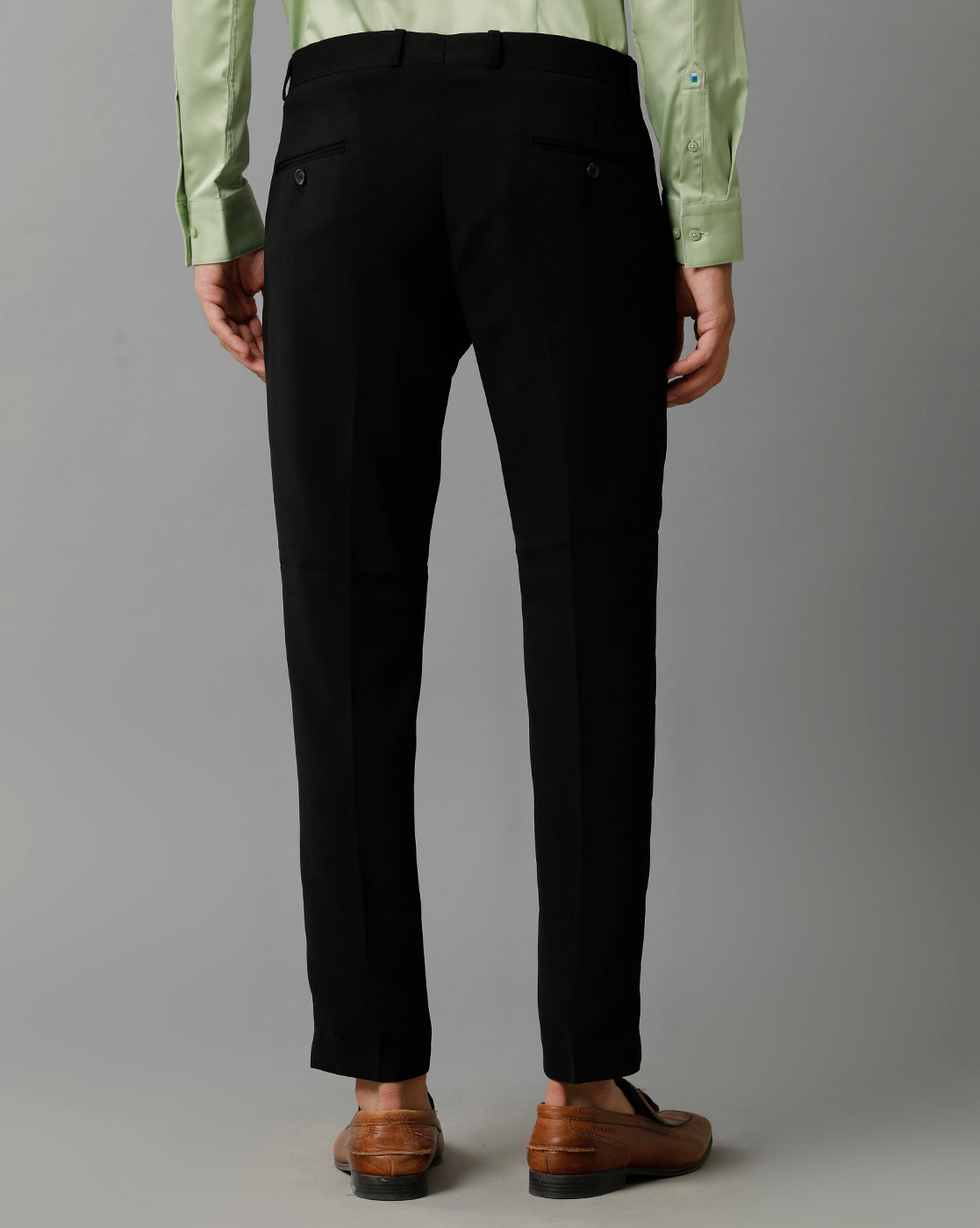 Black Knitted Stretch Men's Trouser