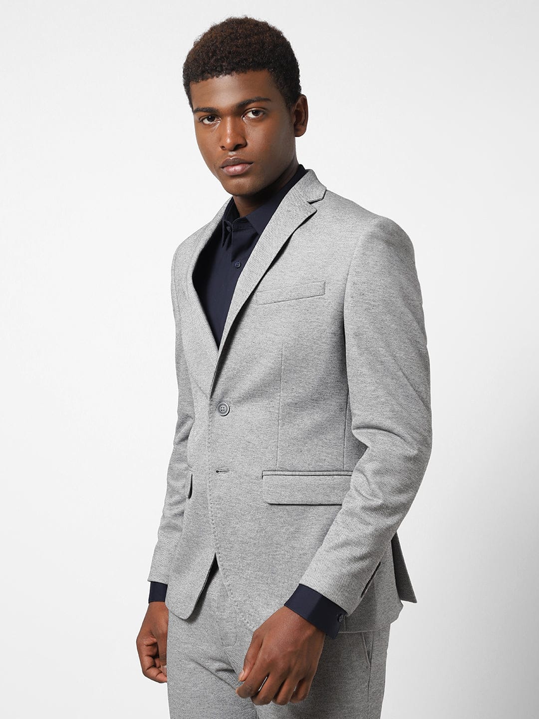 Men's Ash Grey Blazer TCJ46458